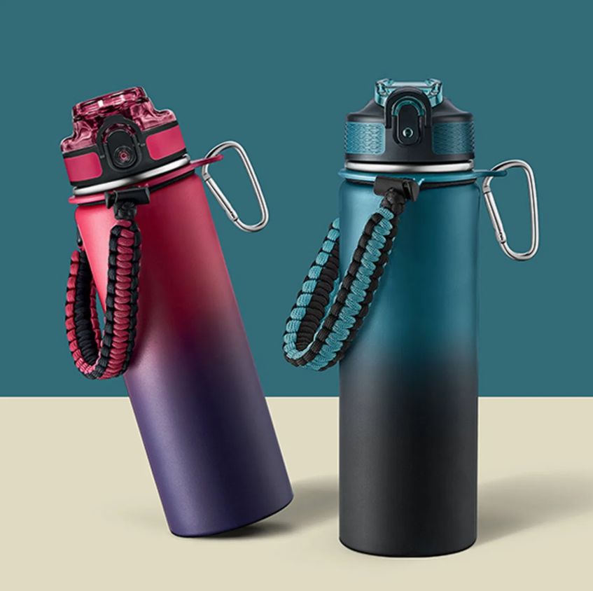 32oz Stainless Steel Sports Water Bottle with Handle Lid – Insulated Flask