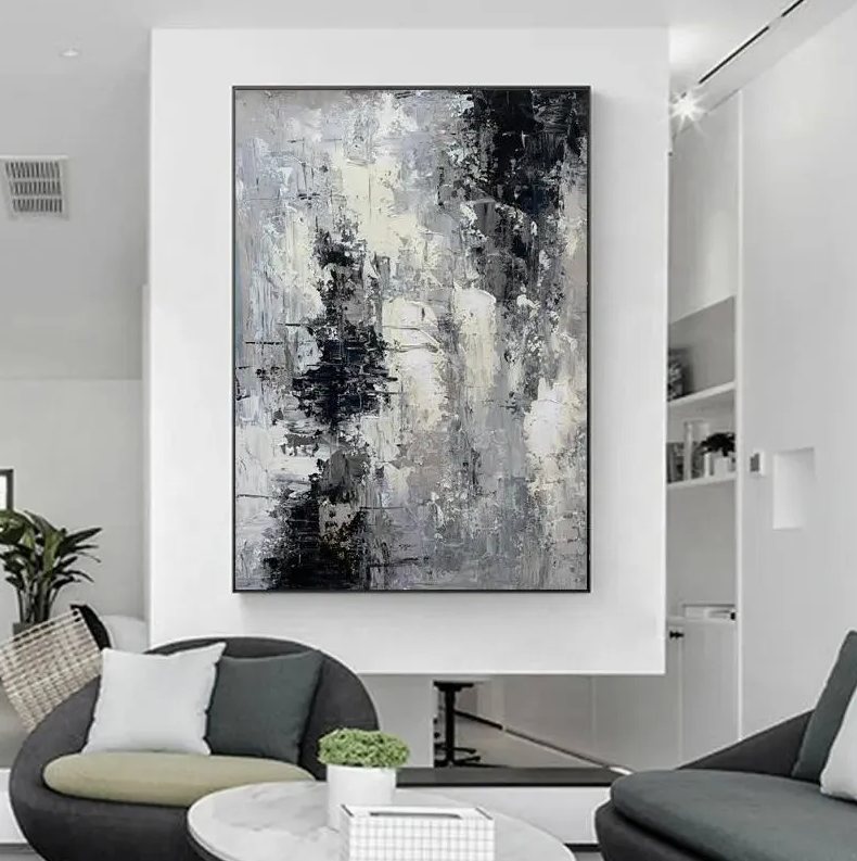 Large Handmade Modern Abstract Oil Painting – Luxury Home Decoration Wall Art