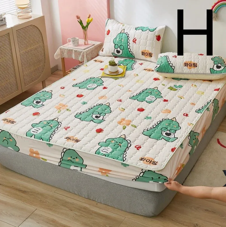 Waterproof Non-Slip Fitted Mattress Protector – Padded Bed Sheet Cover