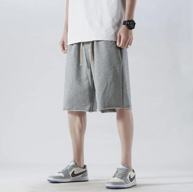 Men's Soft Cotton Loose-Fit Drawstring Sweat Shorts