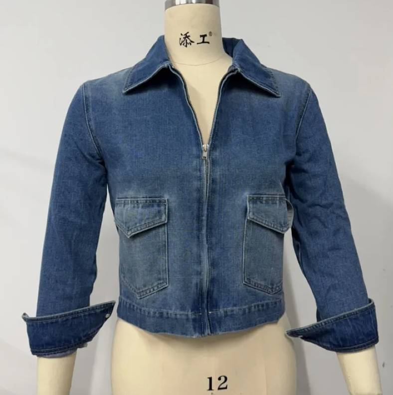 85% Cotton & 15% Polyester Stylish Denim Workwear Jacket with Functional Pockets