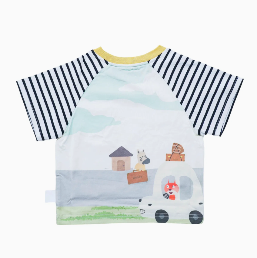Organic Cotton Boys' T-Shirt with Cute Cartoon Prints – Comfortable Daily Kids' Wear